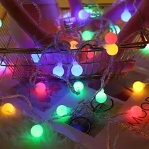 Comprar Luces Decorativas Guirnalda Bolitas 50 Led 5 Metros A Pila Luces Multicolor