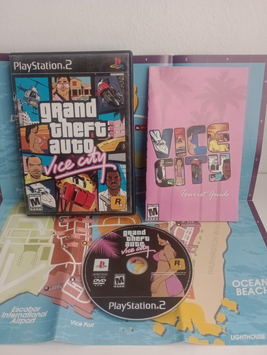 ** Gta Vice City 100% Con Poster ** Original Ps2 Cib (Usado)