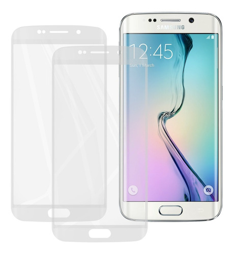 Cristal Curvo Para Samsung Galaxy S6 Edge Sm-g925i 2 Piezas