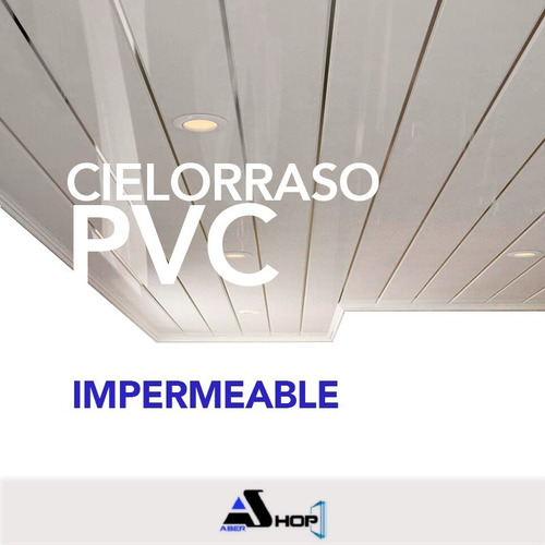 Imagen 3 de 7 de Cielorraso De Pvc Blanco De 20cm X 3mts De Largo Tiras