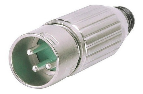 Conector Xlr Canon Macho 3 Pin Metal 