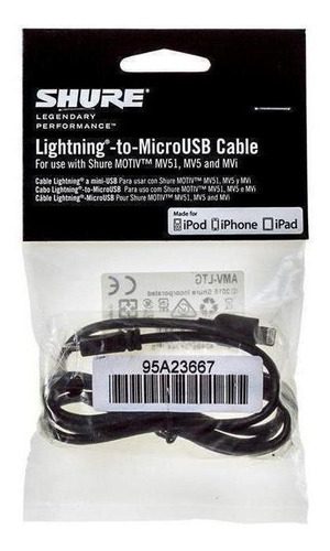 Shure Cable Amv-ltg15 Color Negro