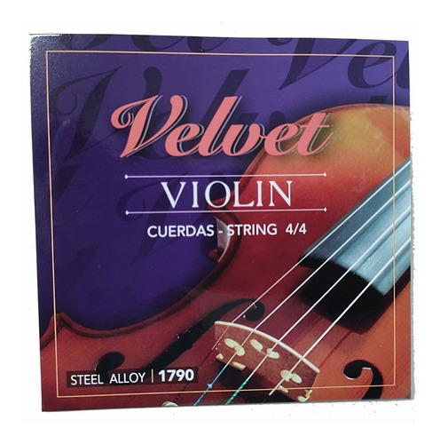 Imagen 1 de 3 de Encordado Velvet De Medina Artigas P/violín 4/4 Steel Alloy