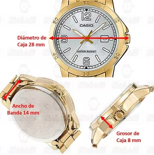 Reloj Casio dorado para mujer LTP-V004G-7BUDF