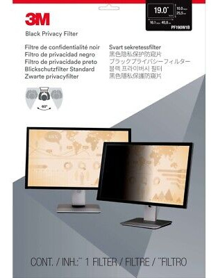 3m Privacy Filter For 19in Monitor 16:10 Pf190w1b Black  Vvc