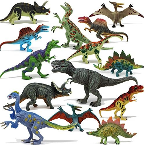 Joyin Toy 18 Piezas De 6 A 9 Figuras De Dinosaurios Realista