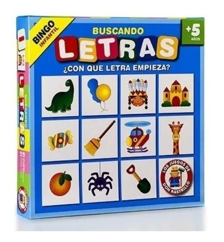 Buscando Letras Bingo Infantil Juego Mesa Ruibal Don Rastril