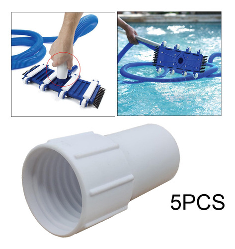 5 Piezas De Plástico Roscado Para Piscina Aspiradora Puños