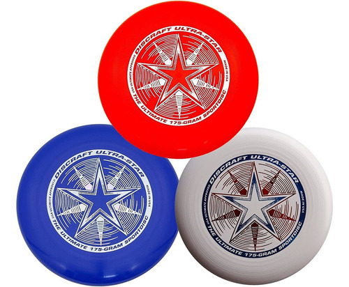 3 Frisbee Discraft 175g Serie Usa Ultimate Championship - D