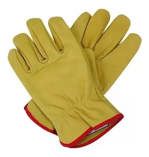 Imagen 1 de 5 de Guantes Cuero Vaqueta Medio Paseo Trabajo Certificado X12 U.