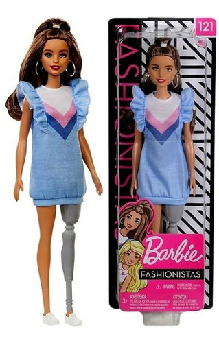 Boneca Barbie Fashionista Prótese Na Perna Original Mattel