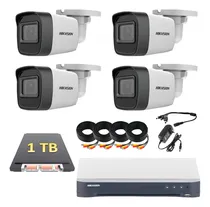 Comprar Hikvision Kit De 4 Camaras De Seguridad Exterior Metalicas Con Micrófono Integrado + Disco Duro 1tb Modelo Hik5mpslq-plus+1tb Video Vigilancia Turbohd 5mp Cctv 4 Cámaras Bala