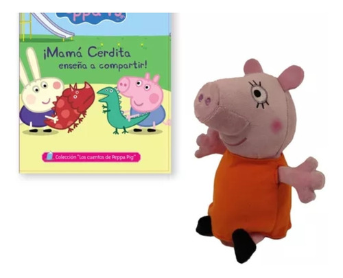 Peluche Peppa Pig Mamá Cerdita N° 6 + Libro De Cuentos