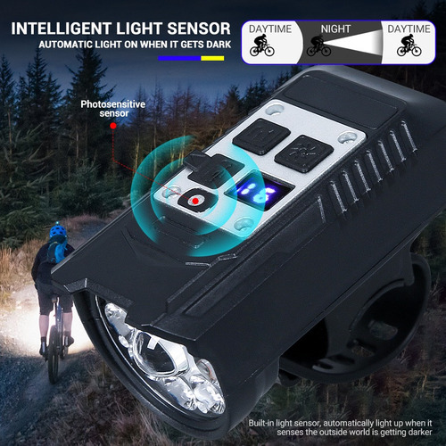 Faro Delantero De Bicicleta De 9 Led, Recargable Por Usb, 10