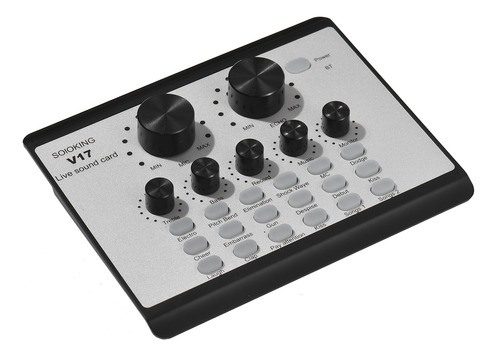 Tarjeta De Sonido V17 Bt Mini Mixer De Sonido En Vivo, Cambi