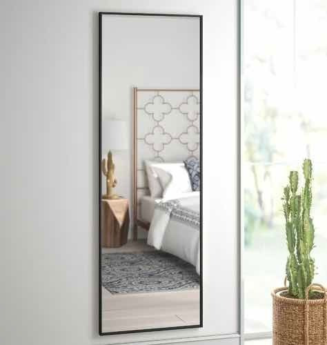 Espejo Rectangular Entero Herreria 180x60 Pie De Apoyo Moda