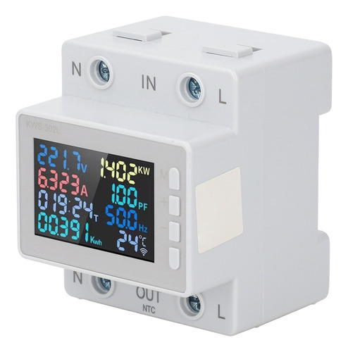 Medidor De Potencia Monofásico Con Pantalla Lcd Energy Color
