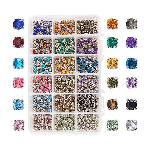 Pandahall Elite 900 Piezas Coser Acrílico Rhinestone F...