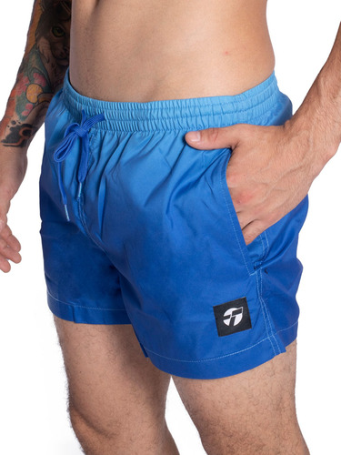 Short De Baño Topper Super Slim Hombre Moda Azul