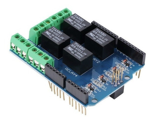 Rele Relay 4 Canales Para Arduino Shield Pic Avr Arm Dsp Mcu