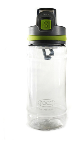 Botella De Hidratacion Foco Tritan C/filtro 580 Ml Verde