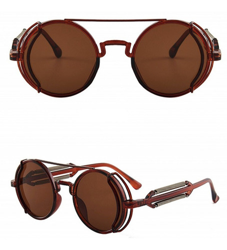 Lentes Vintage Steampunk Redondas Extra Ligeras Y Bonitas