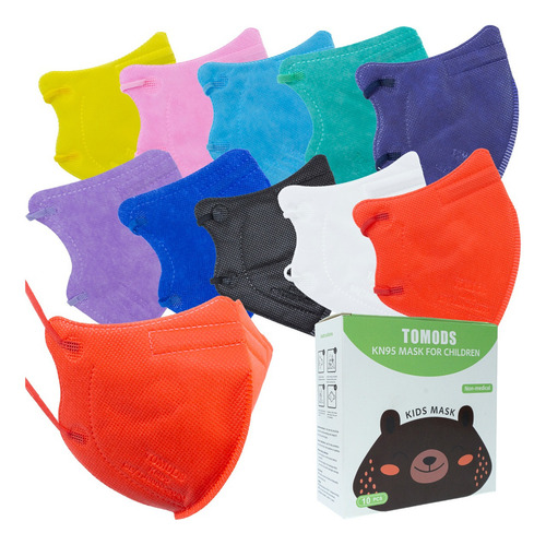 50 Cubrebocas Kn95 Infantil Tomods Certificado Color Liso Diseño De La Tela Mixtos