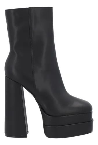 Botin negro store mujer plataforma