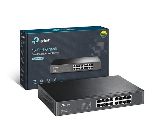 Switch Hub De 16 Puertos Tp Link Tl Sg1016d Gigabit Gbe Rack