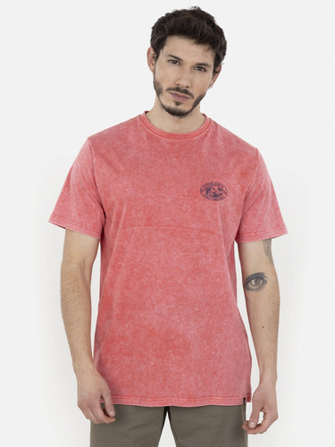 Polera 6p281 Hombre Rosado Rip Curl