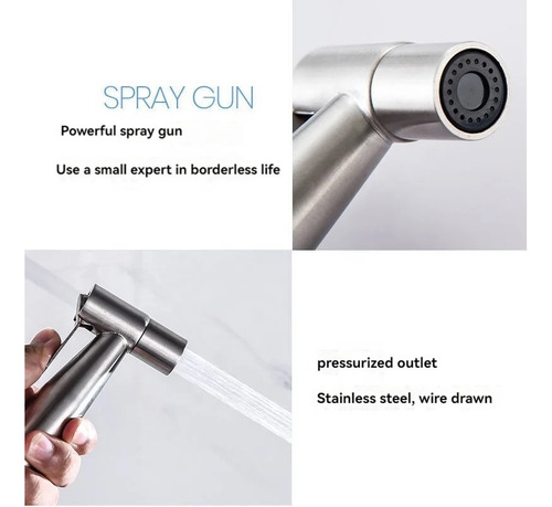 Kit Completo De Ducha Bidet Para Inodoro Acero Inoxidable