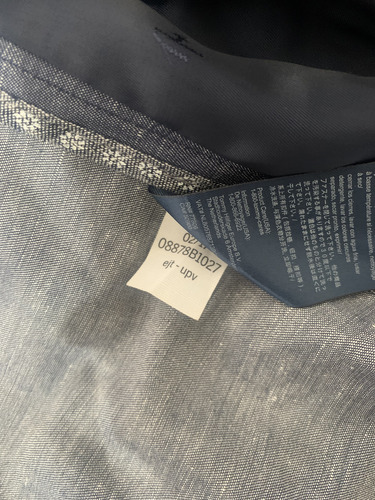 Saco Sport Tommy Hilfiger Algodón Pima Jaspeado Talla S Azul Acero S (Usado)