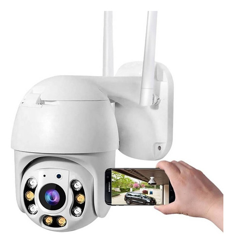 Cámara Seguridad Ip Wifi Full Hd Domo Ptz 360 Exterior Flash