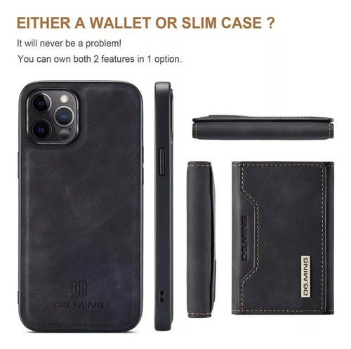Funda Para Teléfono 2h1 Con Cartera Magnética A Prueba De Golpes