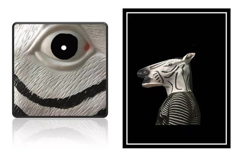 Mascara Cabeza De Cebra De Látex Alta Calidad Halloween
