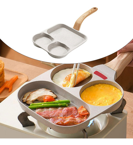 Sartén Para Desayuno 3 En 1 Sartén Plana Sartén