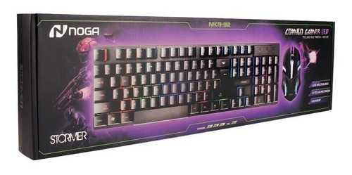 Teclado Y Mouse Kit Gamer Noga Pc Combo Retroiluminado Nkb92