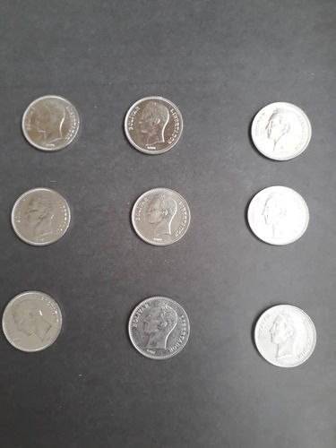 9 Monedas 1 Bolivar 1990