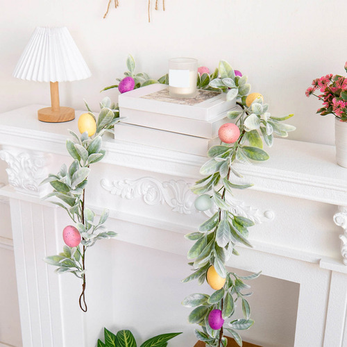 Decoración De Hojas De Oreja De Pascua, Fiesta, Simulación D