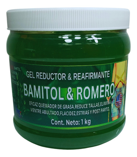 Gel Reductor Con Extracto Bamitol & Romero 1 Kg Relingo Bamitol Y Romero