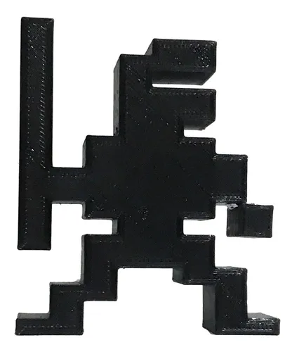 Figura Bruce Lee Ninja Videojuego Atari 3d Pixel