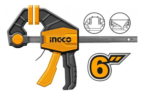 Prensa Rapida Auto Ajustable 6 60kg Ingco Hqbc01601