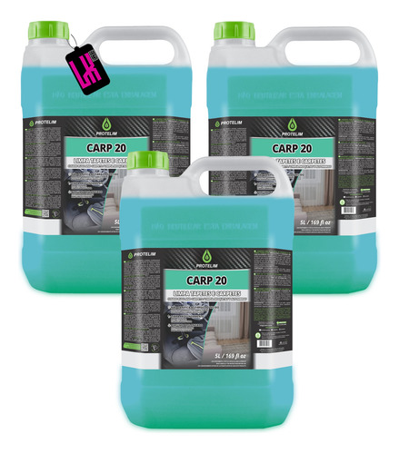 Kit 3x Prot Carp-20 Limpa Carpete Tapetes Estofados Protelim