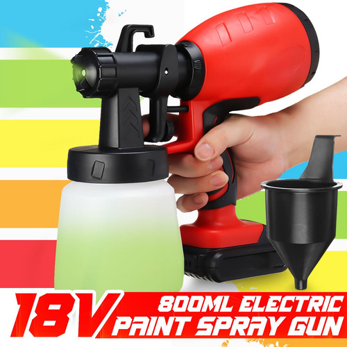 Pistola De Pintura Eléctrica Inalámbrica 800 Ml 2 Baterías Pistola De Pintura Eléctrica Inalámbrica 800 Ml 2 Baterías