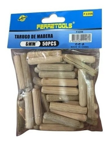 Tarugo De Madera 6 Mm Bolsa 50 Und - Ferretools