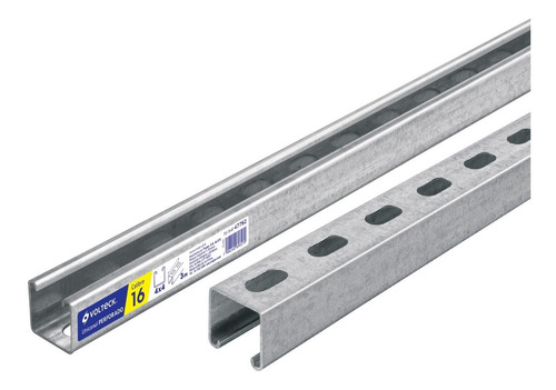 2 Perfiles Monocanal Perforado Volteck 1.5m 4x4cm Calibre 16