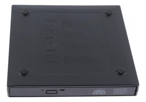 Unidad Externa Unidad De Dvd Usb 2.0 Protable Cd Negro Negro