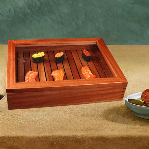 Plato De Sushi De Madera Cocina Japonesa Para 50x40x9.5cm