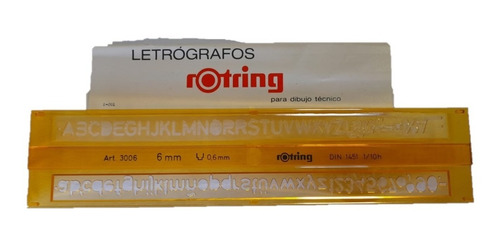Letrografo Rotring 3010 10mm Borde Perfil Plantilla Letras