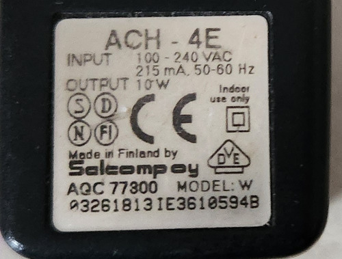 Fuente Cargador Salcompoy Ach-4e 10w (Usado)
